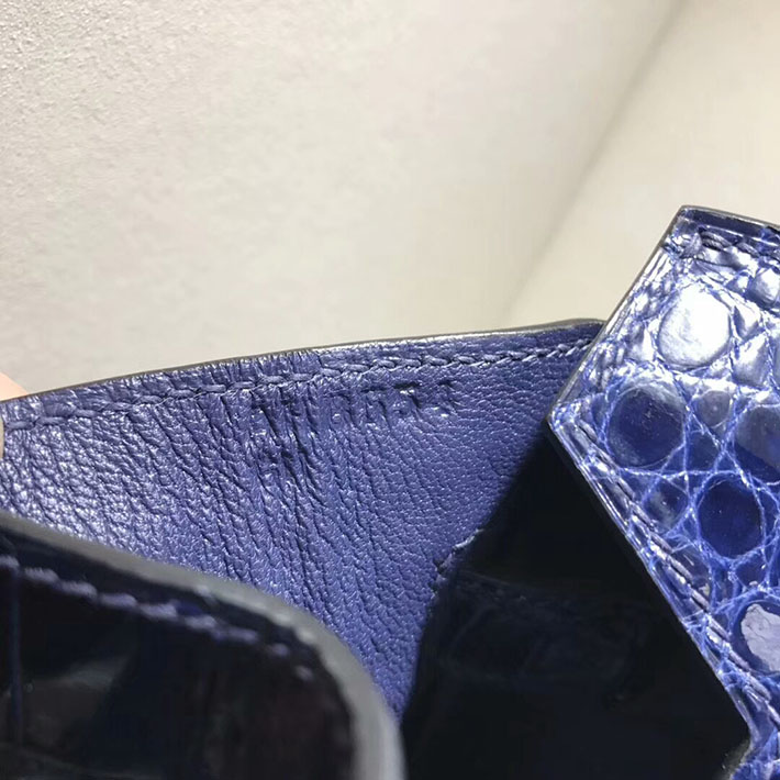 エルメス・バーキン専門店 H品 HERMES バーキン35 ブルーアンクル クロコダイル ニロティカスマット ゴールド金具 BC011 エルメス バーキン クロコダイル 定価 - 画像 (3)