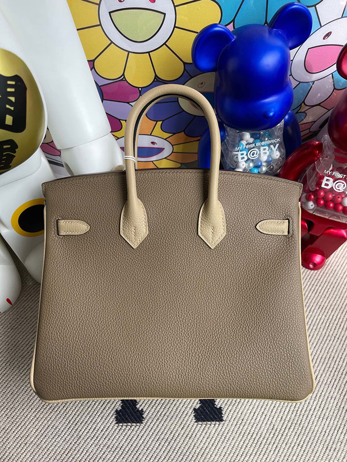 エルメス・バーキン専門店 H品 HERMES バーキン25 トゥルティエールグレー/トレンチ トゴ ゴールド金具 BZ015 エルメス バッグ 種類 - 画像 (4)