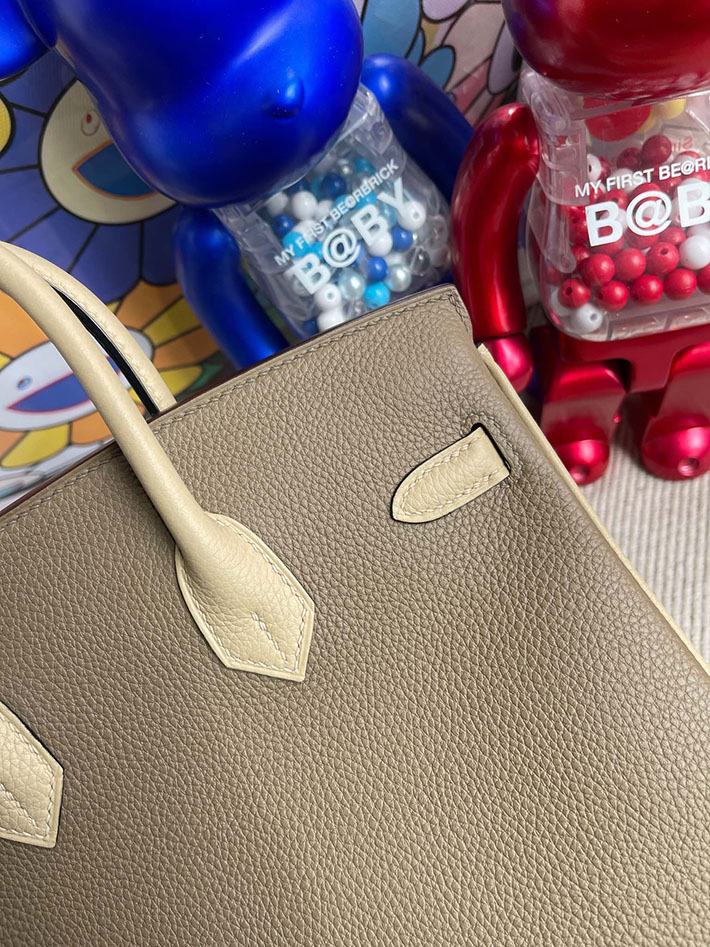 エルメス・バーキン専門店 H品 HERMES バーキン25 トゥルティエールグレー/トレンチ トゴ ゴールド金具 BZ015 エルメス バッグ 種類 - 画像 (3)