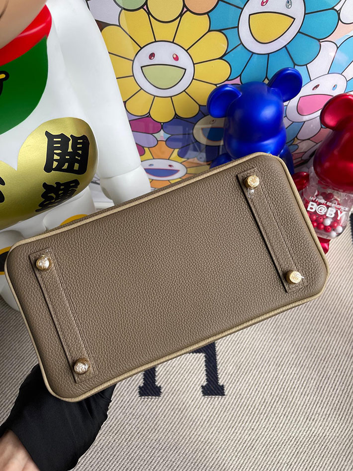 エルメス・バーキン専門店 H品 HERMES バーキン25 トゥルティエールグレー/トレンチ トゴ ゴールド金具 BZ015 エルメス バッグ 種類 - 画像 (2)