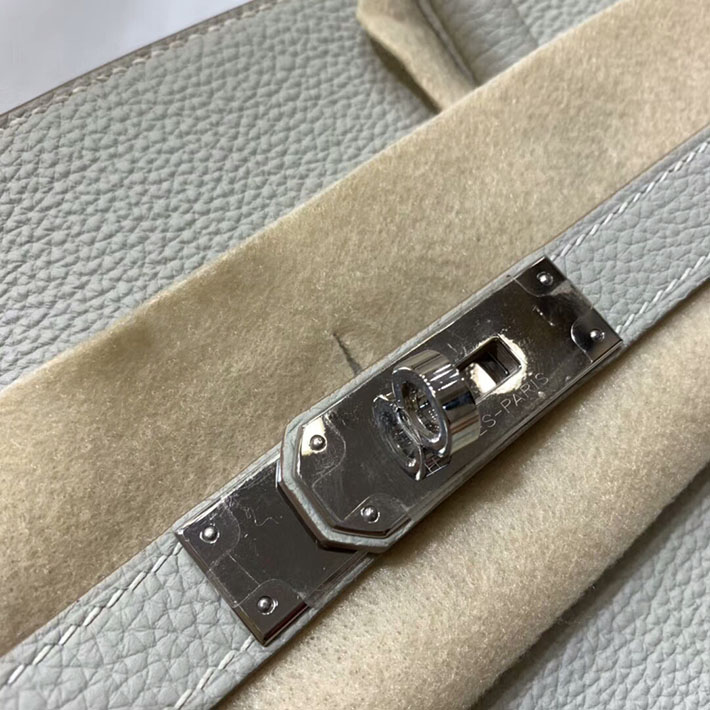 エルメス・バーキン専門店 H品 HERMES バーキン35 パーソナルオーダー ブルーグラシエ/ピンク トゴ シルバー金具 BC016 バーキン35 人気 - 画像 (7)