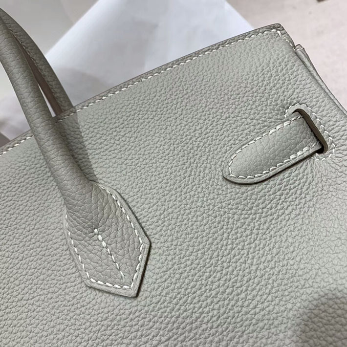 エルメス・バーキン専門店 H品 HERMES バーキン35 パーソナルオーダー ブルーグラシエ/ピンク トゴ シルバー金具 BC016 バーキン35 人気 - 画像 (5)