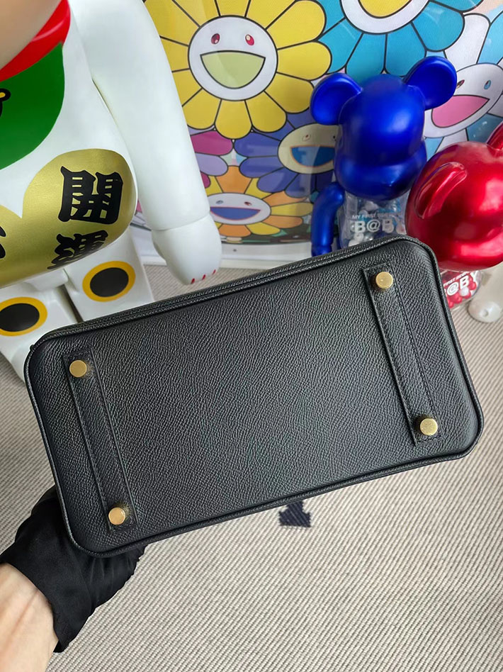 エルメス・バーキン専門店 H品 HERMES バーキン25 ブラック ヴォーエプソン ゴールド金具 BZ017 バーキン25 黒 - 画像 (4)