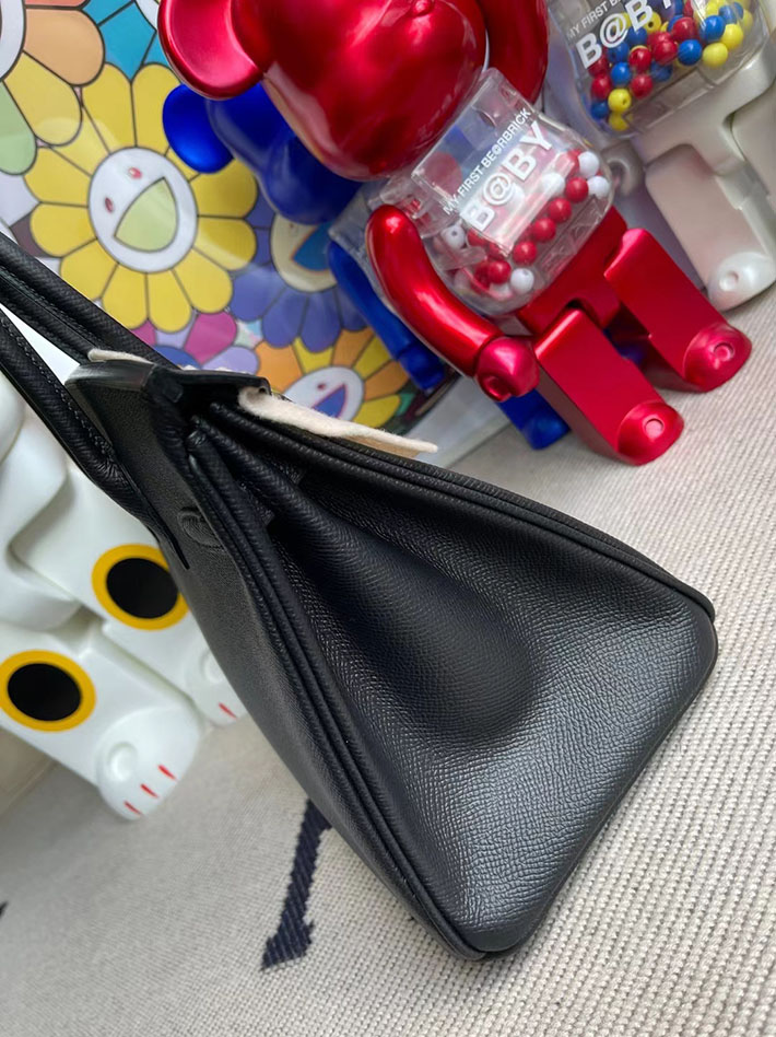 エルメス・バーキン専門店 H品 HERMES バーキン25 ブラック ヴォーエプソン ゴールド金具 BZ017 バーキン25 黒 - 画像 (3)