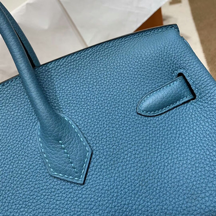エルメス・バーキン専門店 H品 HERMES バーキン35 ブルージーン トゴ シルバー金具 BC018 エルメスバーキン35 安い - 画像 (4)