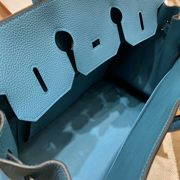 エルメス・バーキン専門店 H品 HERMES バーキン35 ブルージーン トゴ シルバー金具 BC018 エルメスバーキン35 安い - 画像 (2)