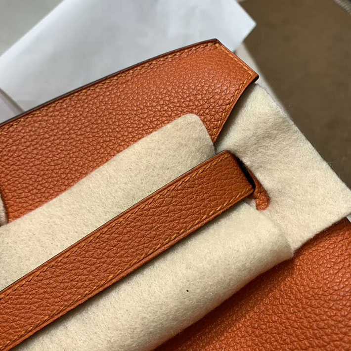 エルメス・バーキン専門店 H品 HERMES バーキン35 オレンジ トリヨンクレマンス シルバー金具 BC019 エルメスバーキン35 セール - 画像 (8)