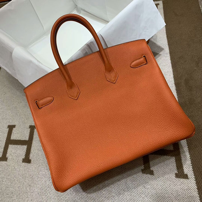 エルメス・バーキン専門店 H品 HERMES バーキン35 オレンジ トリヨンクレマンス シルバー金具 BC019 エルメスバーキン35 セール - 画像 (5)