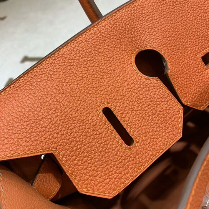 エルメス・バーキン専門店 H品 HERMES バーキン35 オレンジ トリヨンクレマンス シルバー金具 BC019 エルメスバーキン35 セール - 画像 (3)