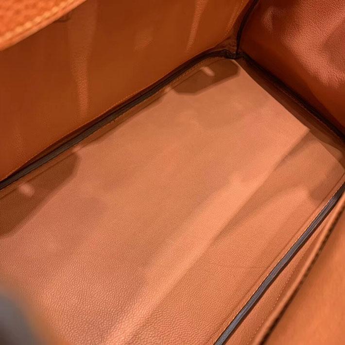 エルメス・バーキン専門店 H品 HERMES バーキン35 オレンジ トリヨンクレマンス シルバー金具 BC019 エルメスバーキン35 セール - 画像 (2)