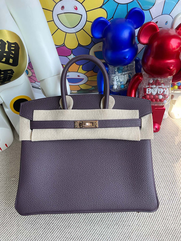 エルメス・バーキン専門店 H品 HERMES バーキン25 アイリス トゴ ゴールド金具 BZ021 エルメスバーキン25スーパーコピー - 画像 (6)