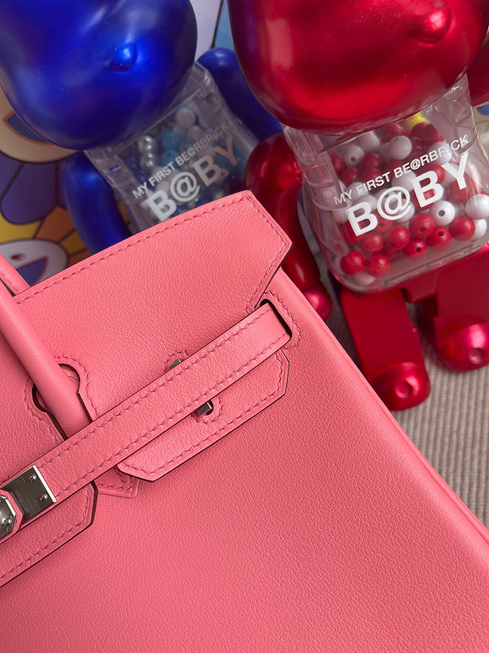 エルメス・バーキン専門店 H品 HERMES バーキン25 ローズアザレ スイフト シルバー金具 BZ024 バーキン 25 色 - 画像 (5)