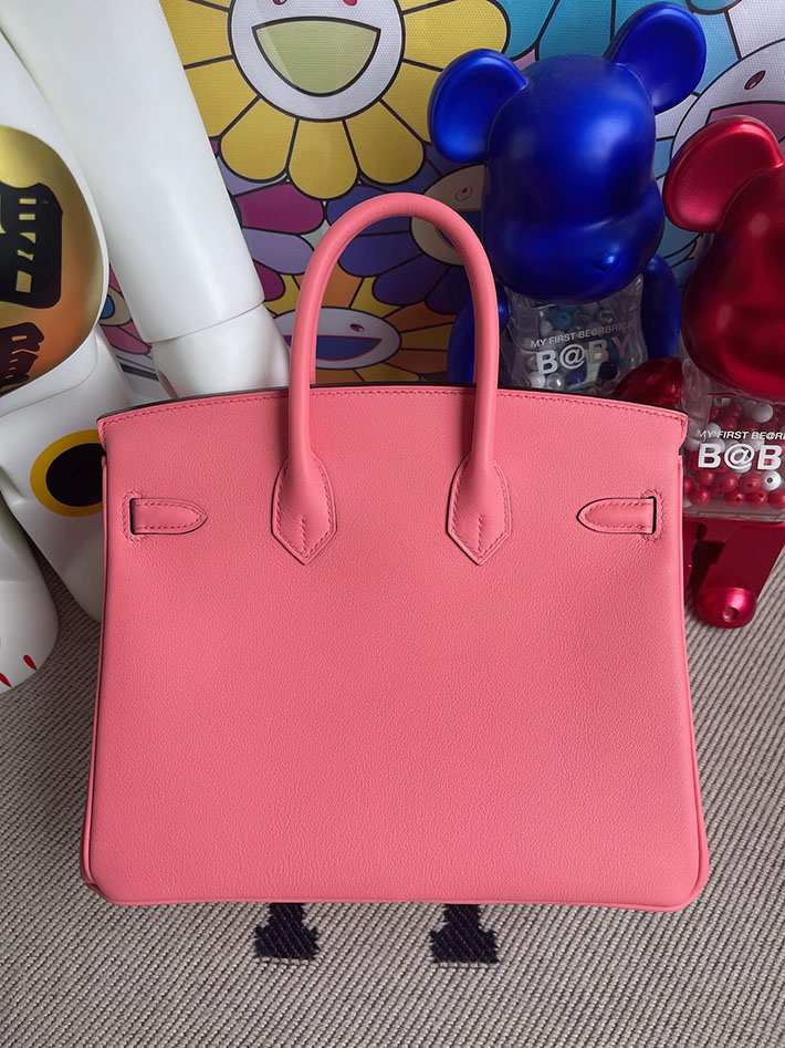エルメス・バーキン専門店 H品 HERMES バーキン25 ローズアザレ スイフト シルバー金具 BZ024 バーキン 25 色 - 画像 (4)