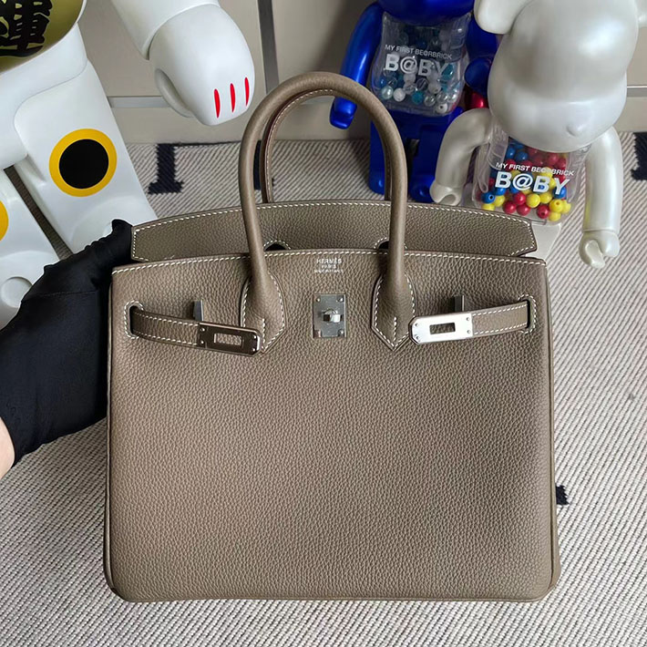 エルメス・バーキン専門店 H品 HERMES バーキン25 エトゥープ トゴ シルバー金具 BZ026 エルメスバーキン25 エトゥープ - 画像 (5)