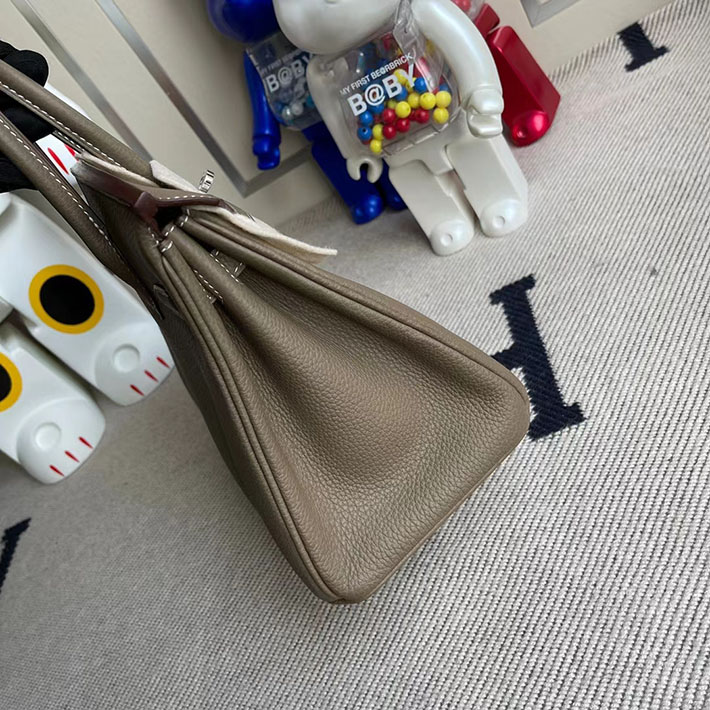 エルメス・バーキン専門店 H品 HERMES バーキン25 エトゥープ トゴ シルバー金具 BZ026 エルメスバーキン25 エトゥープ - 画像 (3)