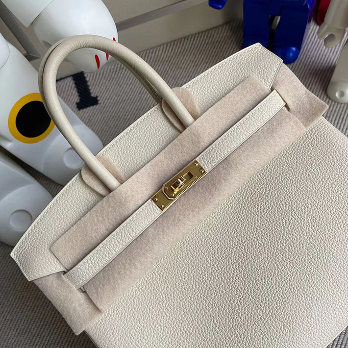 エルメス・バーキン専門店 H品 HERMES バーキン25 ナタ トゴ ゴールド金具 BZ027 エルメス バーキン25 人気色 - 画像 (9)