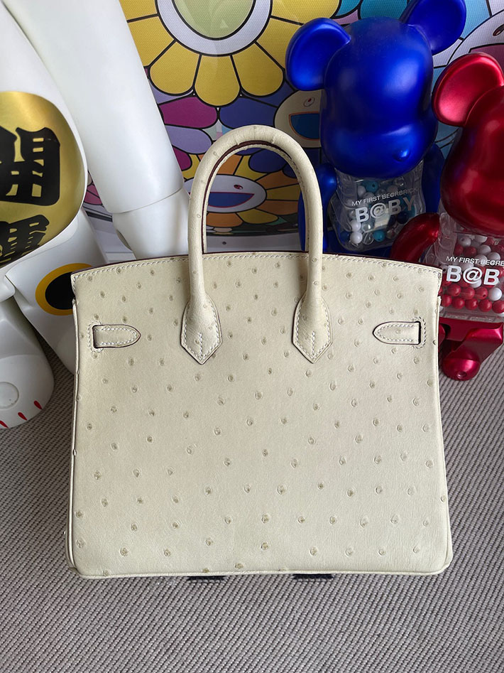 エルメス・バーキン専門店 H品 HERMES バーキン25 パルシュマン オーストリッチ ゴールド金具 BZ029 エルメス オーストリッチ バッグ - 画像 (3)